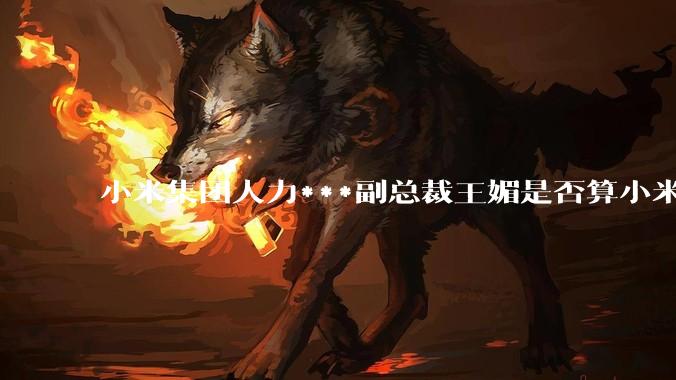 小米集团人力***副总裁王媚是否算小米集团高管？