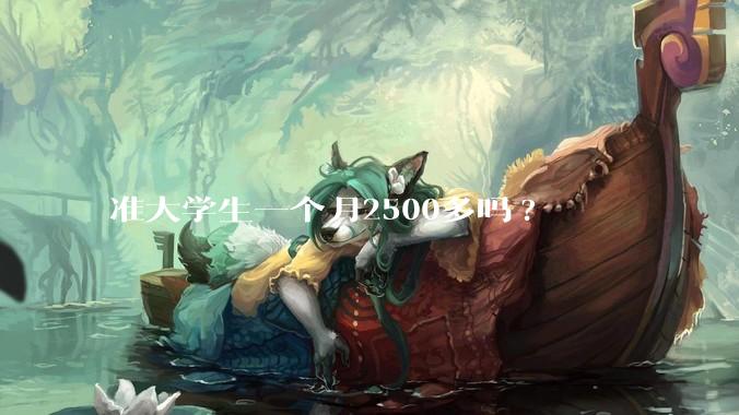准大学生一个月2500多吗?