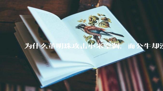 为什么董明珠攻击小米空调，而公牛却没有攻击小米插座？